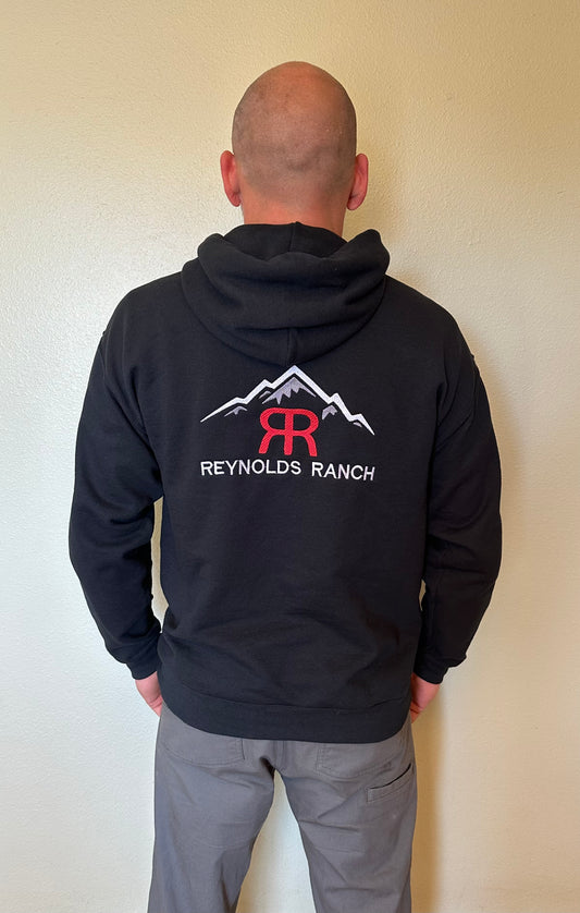 Black Reynolds Ranch Mountain Logo Hoodie